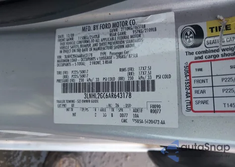 2010 Lincoln Mkz from USA, damaged, VIN 3LNHL2GC6AR643178